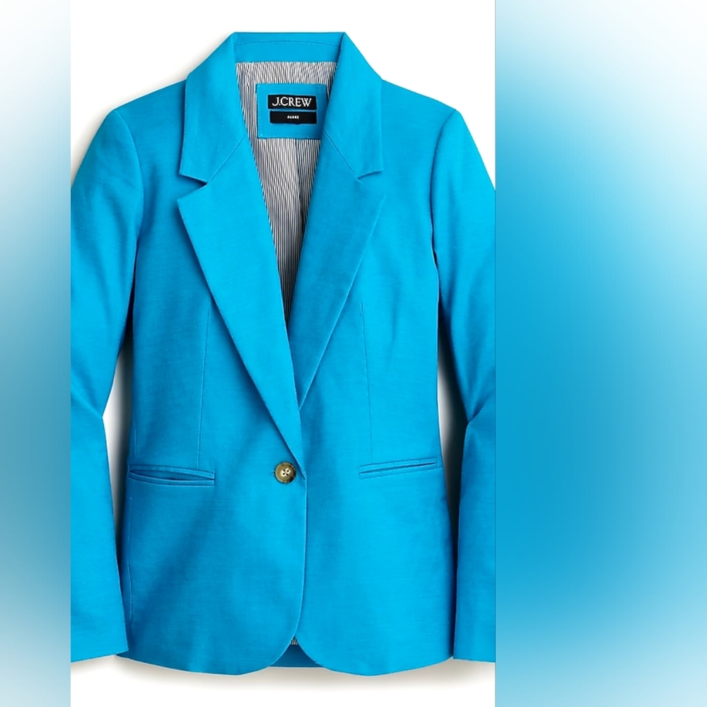 Parke blazer in stretch linen blend - Size 2 - New With Tags - Blue - J.Crew